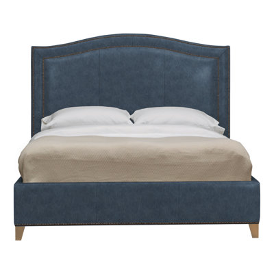 Caroline/Casey Leather Solid Wood Bed
