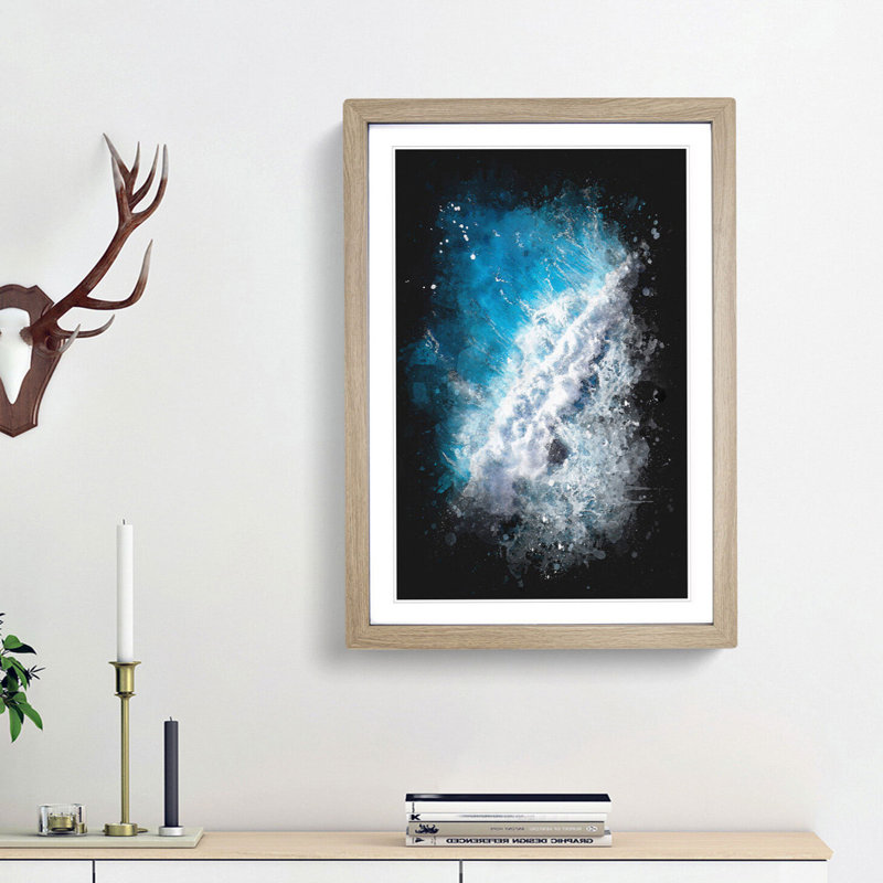 The Beauty of the Ocean - Framed Print, 33cm H x 24cm W x 2cm D, Oak Framed