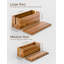 Boîte de gestion de câbles en bois d'acacia à bord arrondi - ensemble de 2 cordons de rangement pour la maison et le bureau-125441133