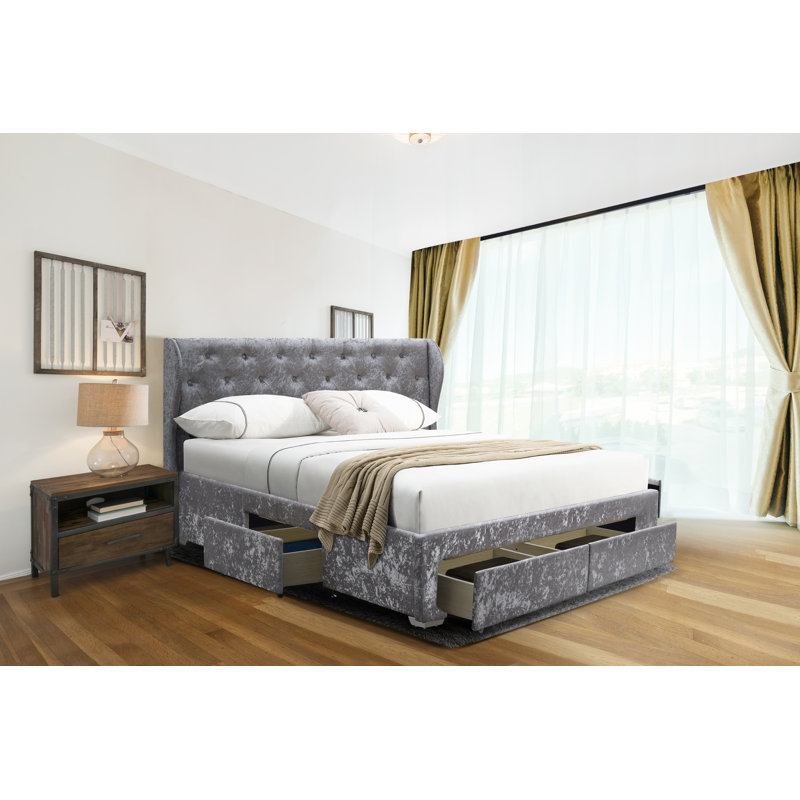 Upholstered UK Double - DE 135 X 190 Cm Storage Bed, Double (4'6)
