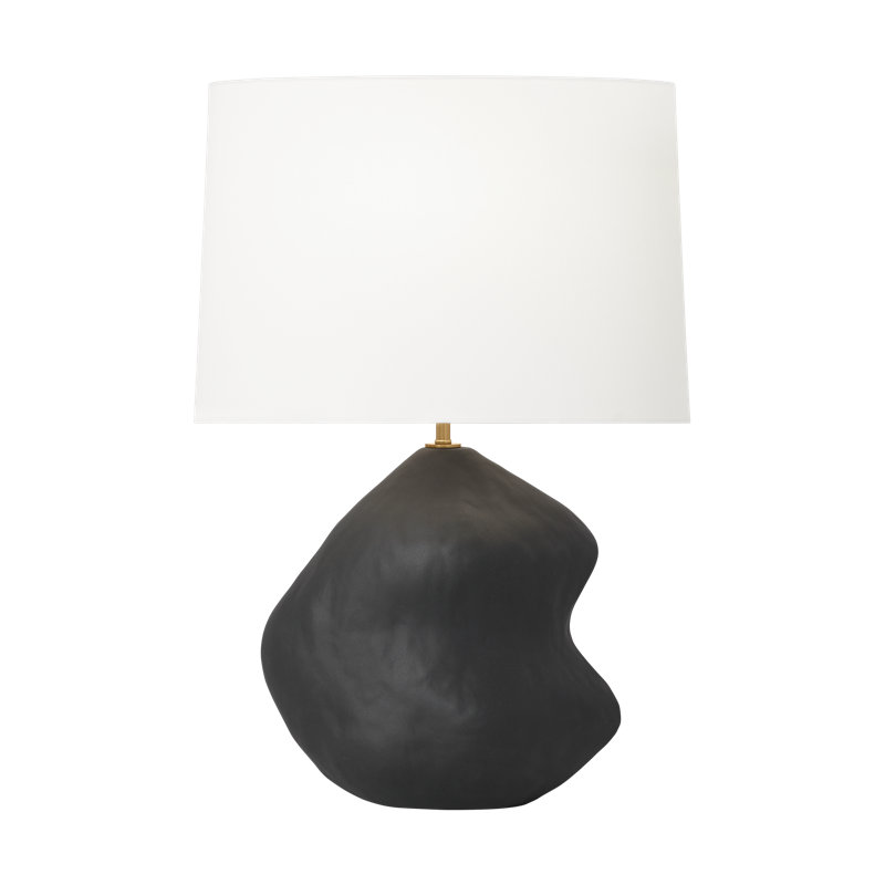 Pacheco Ceramic Table Lamp, Rough Black