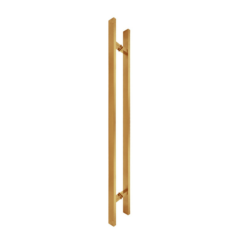 Élégante poignée de porte rectangulaire en forme de H pour la maison, H 2 po x l 6 po x P 48 po, Or