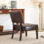 Fauteuil d'appoint capitonné en cuir avec sièges surdimensionnés Roundhill Furniture, brun-814558674
