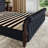 Dulane King Size Tufted Upholstered Sleigh Bed, Modern Chenille Platform Bed Frame, No Box Spring Required, Black-599370917-599370918