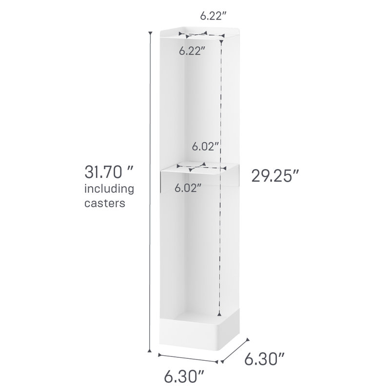 Rangement pour salle de bain Yamazaki, Blanc / Blanc