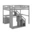 Lit mezzanine double avec commode, bureau et bande lumineuse-1617956130