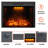 Electric Fireplace Insert, Recessed Fireplace Heater With Fire Cracking Sound, Remote Control & Timer