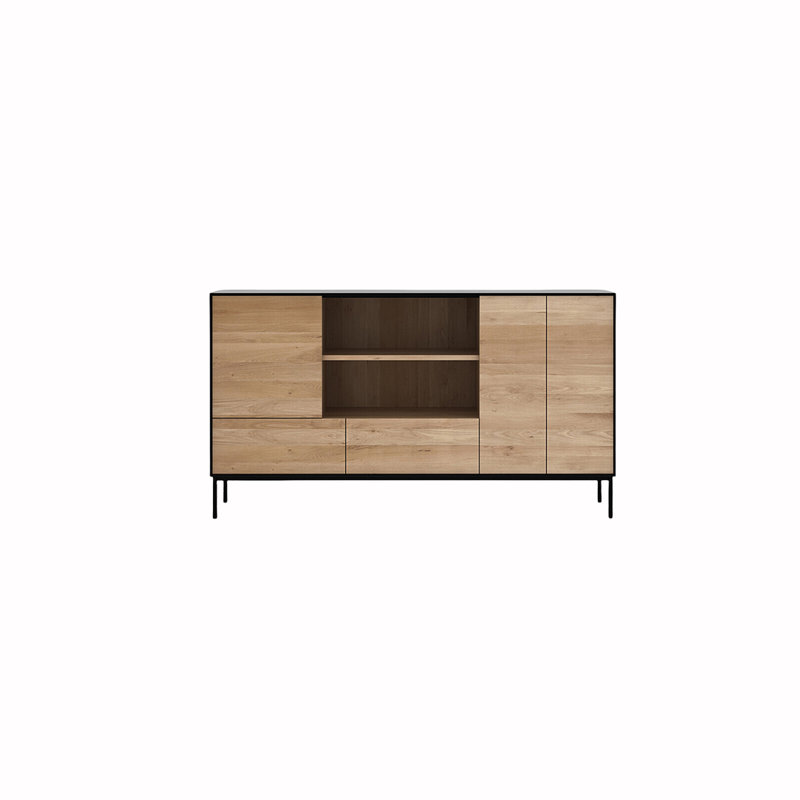 Nordic style simple modern wooden sideboard.