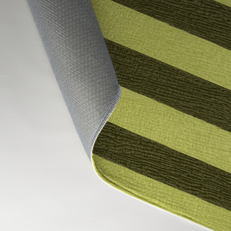 Tapis intérieur / extérieur brun HorizontalStripes, Rectangle 9 pi x 12 pi