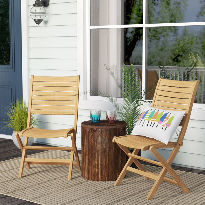 Chaise de patio pliante en teck Brighton