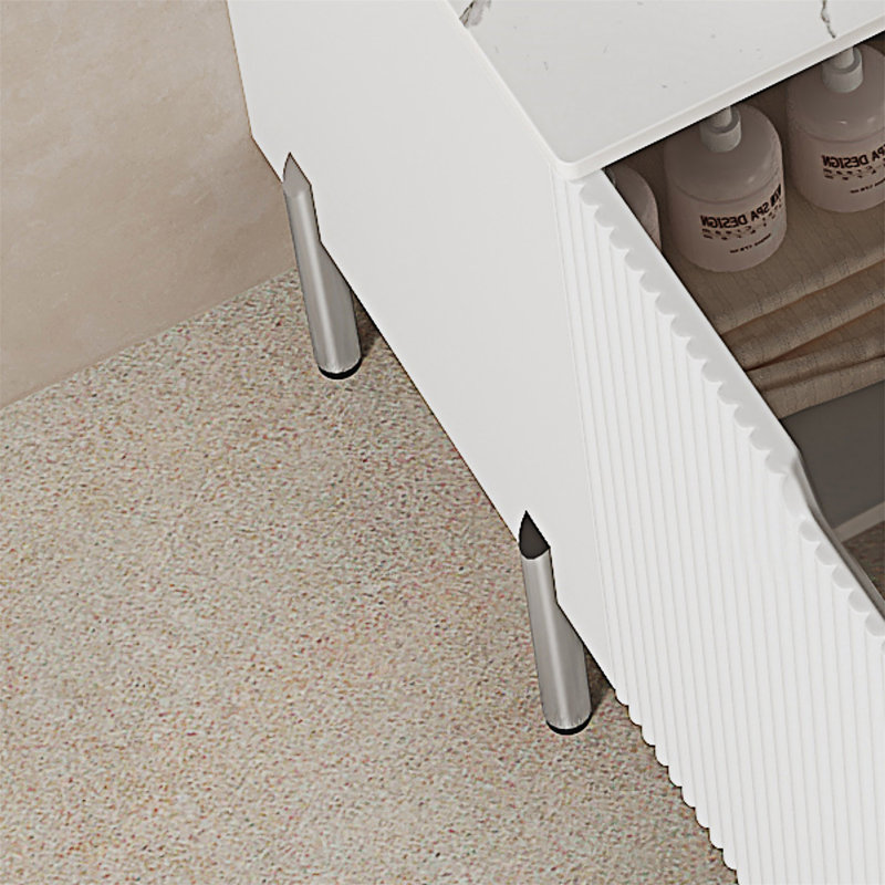 Meuble-lavabo autoportant avec lavabo, Blanc