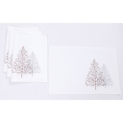Jair Polyester Embroidered Rectangle Placemat