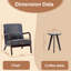 Ensemble de chaise d'appoint et de table basse Mid-Century-39652971-39652975