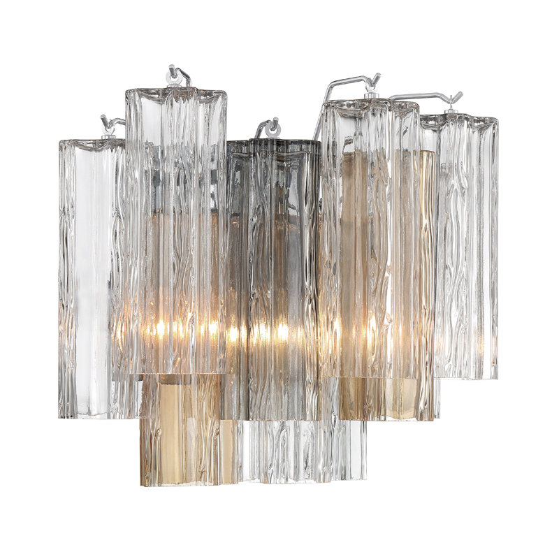 Steel Flush Mounted Sconce, Polished Chrome