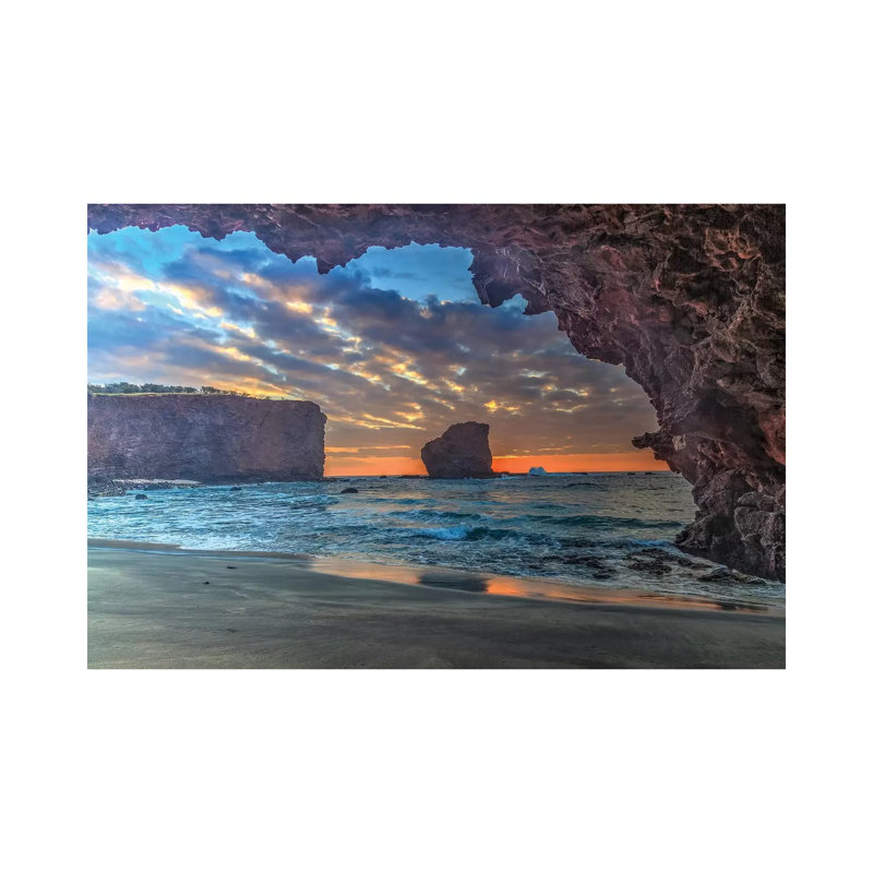 View From Beach At Manele Bay Of Puu Pehe At Sunrise, South Shore Of Lanai Island, Hawaii by Stuart Westmorland - Gallery-Wrapped Canvas Giclée on Canvas