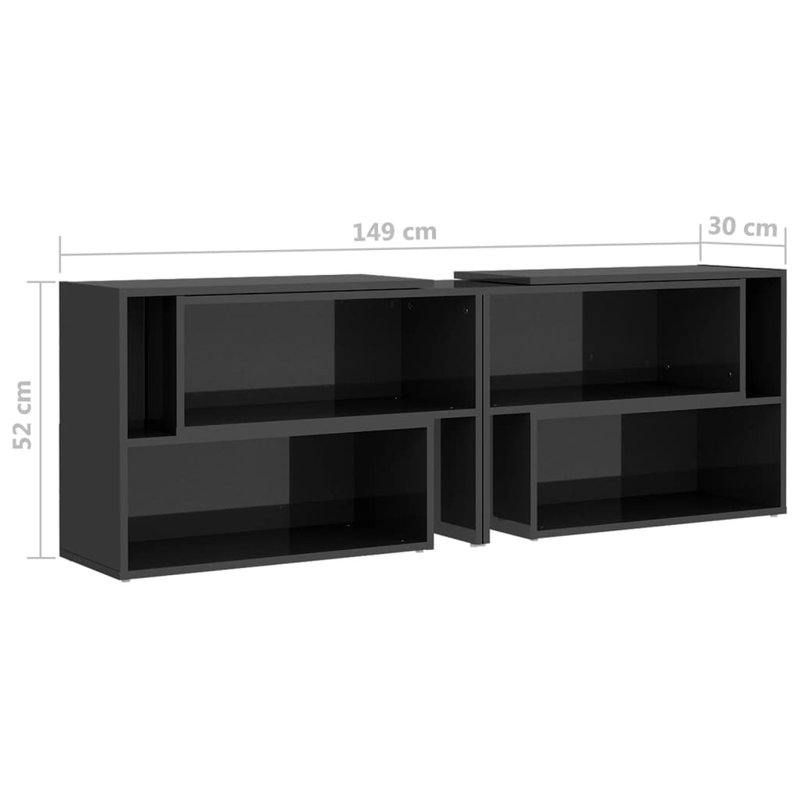Gimple TV Stand for TVs up to 65", High Gloss Grey