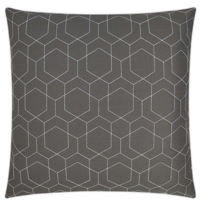 Hex Quilt Outdoor Decorative Throw Pillow