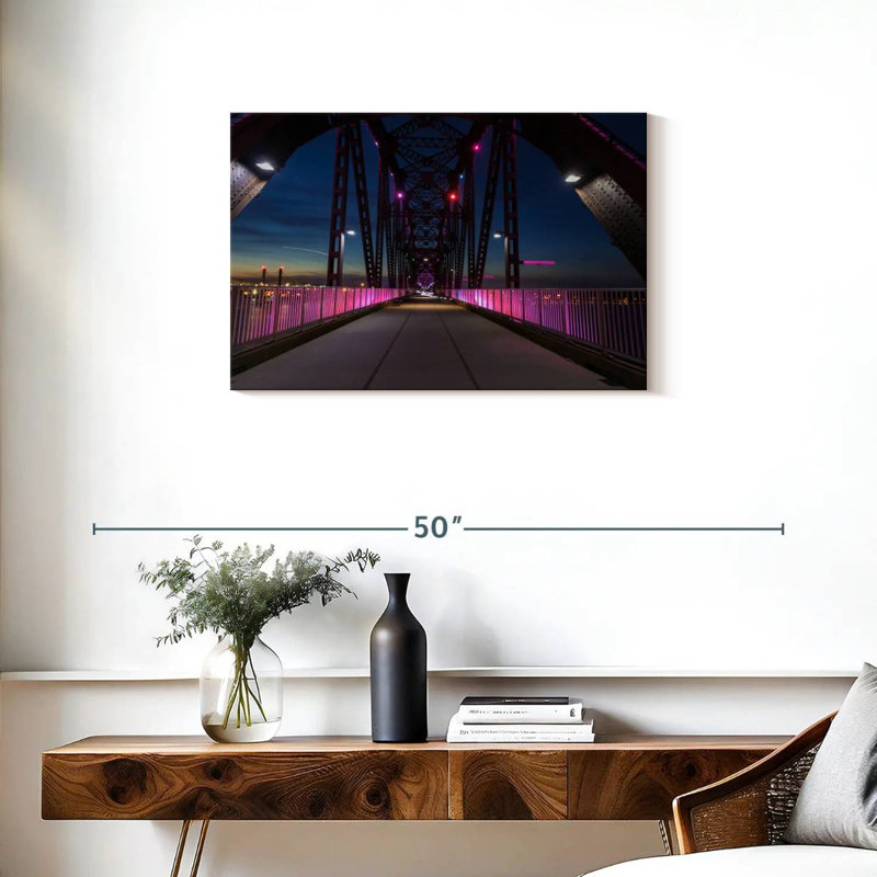 Pont R camion Big Four la nuit, H 20 po x l 30 po