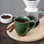 Ensemble de tasses à café, 12 onces, ensemble de 4, tasse en céramique pour hommes, femmes, tasses émaillées uniques avec poignée pour café, thé, lait, cacao, céréales (vert)