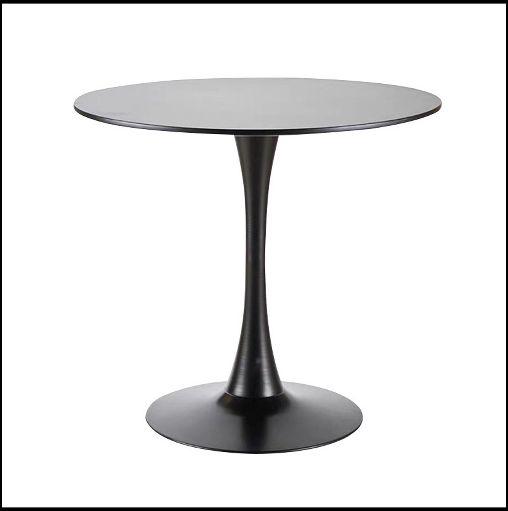 George Oliver Table ronde noire, table de salle à manger moderne ...