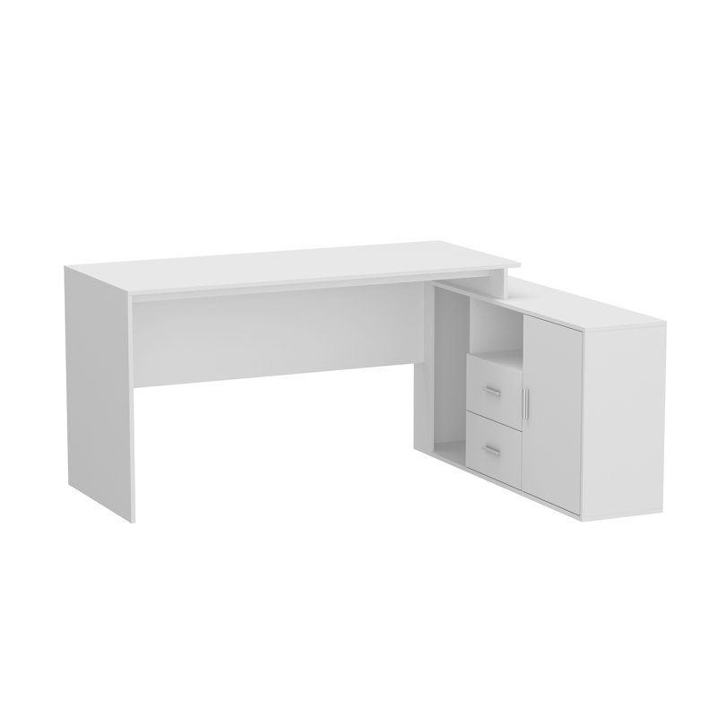 Bureau d'ordinateur l 54,3 po avec classeur l 47 po