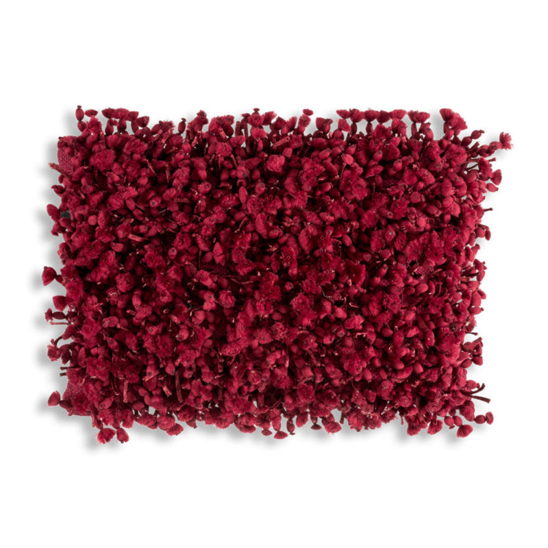 Cloud9 Aiden Red Shaggy Decorative Pillow Cozy Plush, Red