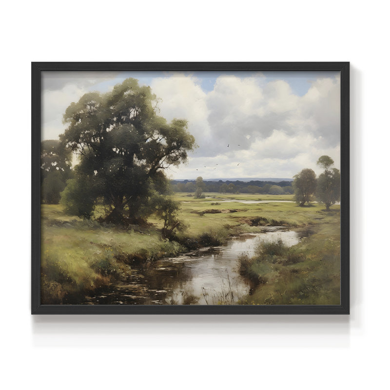 Paysages rétro-DCCCLIV-Reproduction encadrée - réversible, H 11 po x l 14 po, Noir