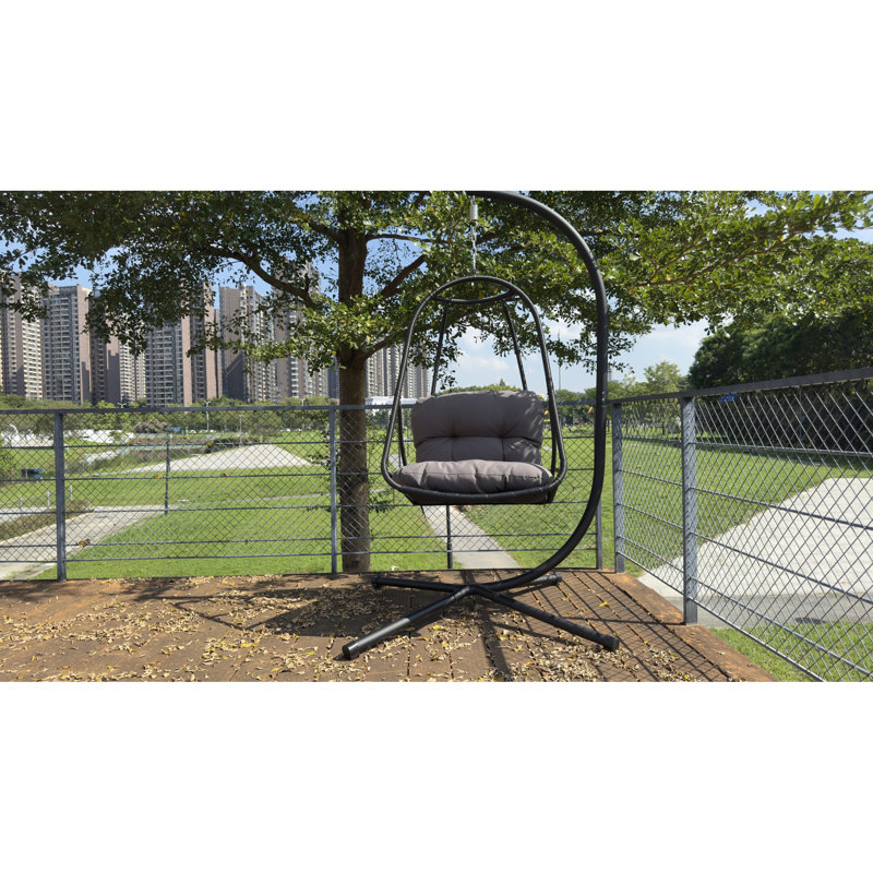 Fauteuil pivotant avec support en C, Gris