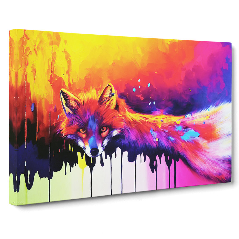 Dripping Fox Vol.1 Abstract - Wrapped Canvas, 35cm H x 50cm W x 3cm D
