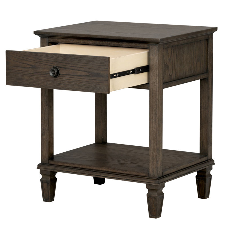 Table de chevet Victoria brun antique (table de chevet uniquement), Brun