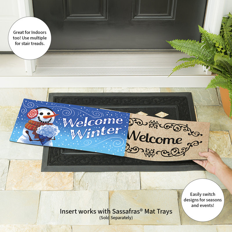 Tapis bonhomme de neige avec bouquet Sassafras