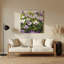 «Botanical Crocuses», art mural en métal gris-359338044