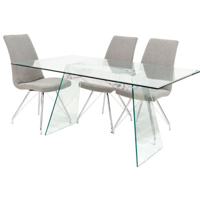 Rollins Glass Dining Set
