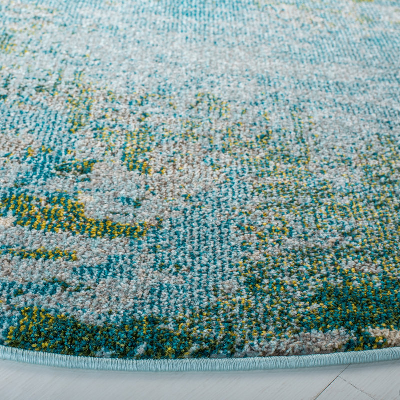 Abstract Area Rug, Round 152 cm