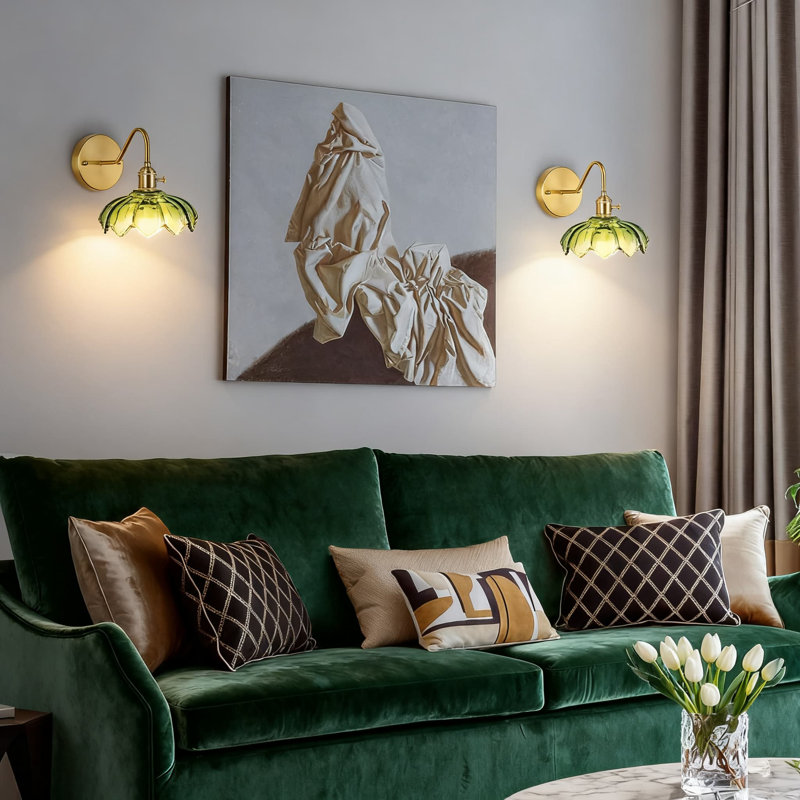Appliques murales rechargeables à piles avec télécommande, ensemble de 2 lumières murales rétro en verre à intensité variable RVB, aucun câblage nécessaire, installation facile pour la chambre à coucher, le couloir, l'allée