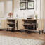 Armoire de rangement décorative 4 portes avec tablettes réglables-1098043659