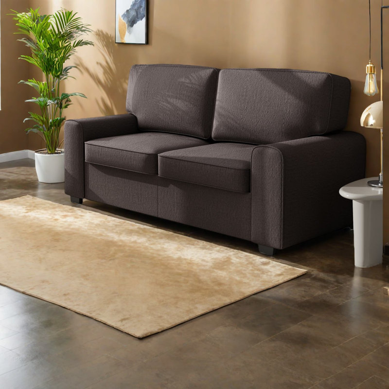 Canapés modernes confortables, revêtement en chenille, structure en métal compacte pour la maison