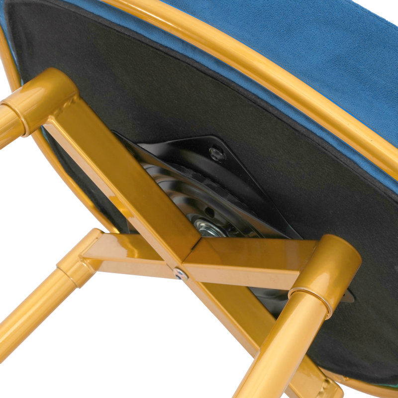 Swivel Counter Height Bar Stools Set Of 2, Bar Height Stools With Hand-Woven Backrest & Gold Metal Legs, Modern Low Back Upholstered Kitchen Chairs With Footrest For Island, Dining Room