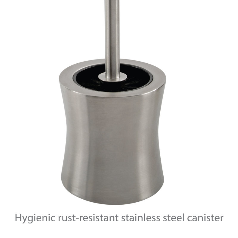 Hourglass Stainless Steel Toilet Brush and Holder Set