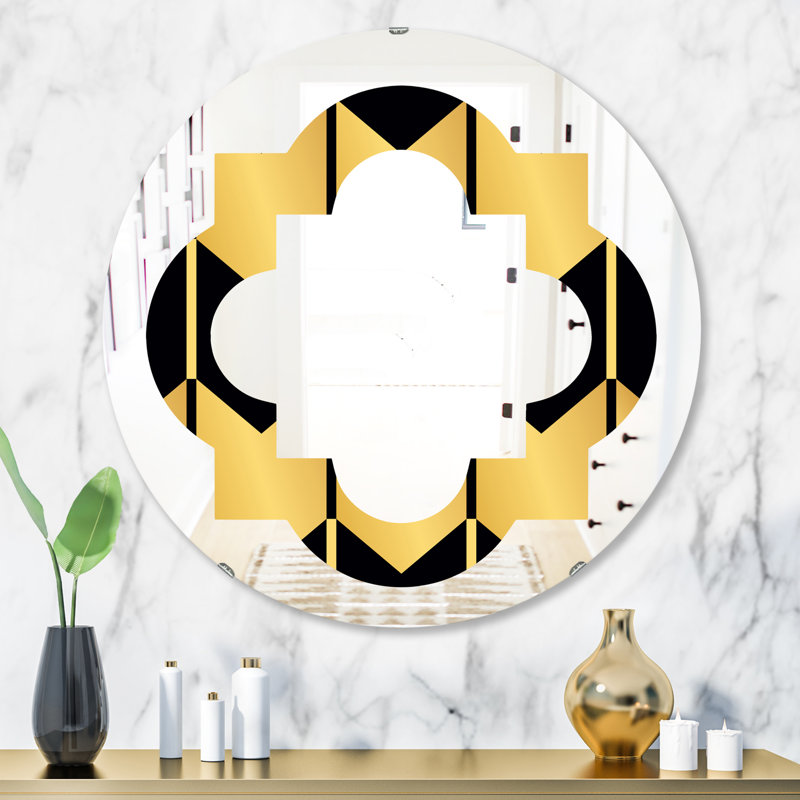 Miroir mural Hexagon Abstract Design III, 31,5 po x 31,5 po