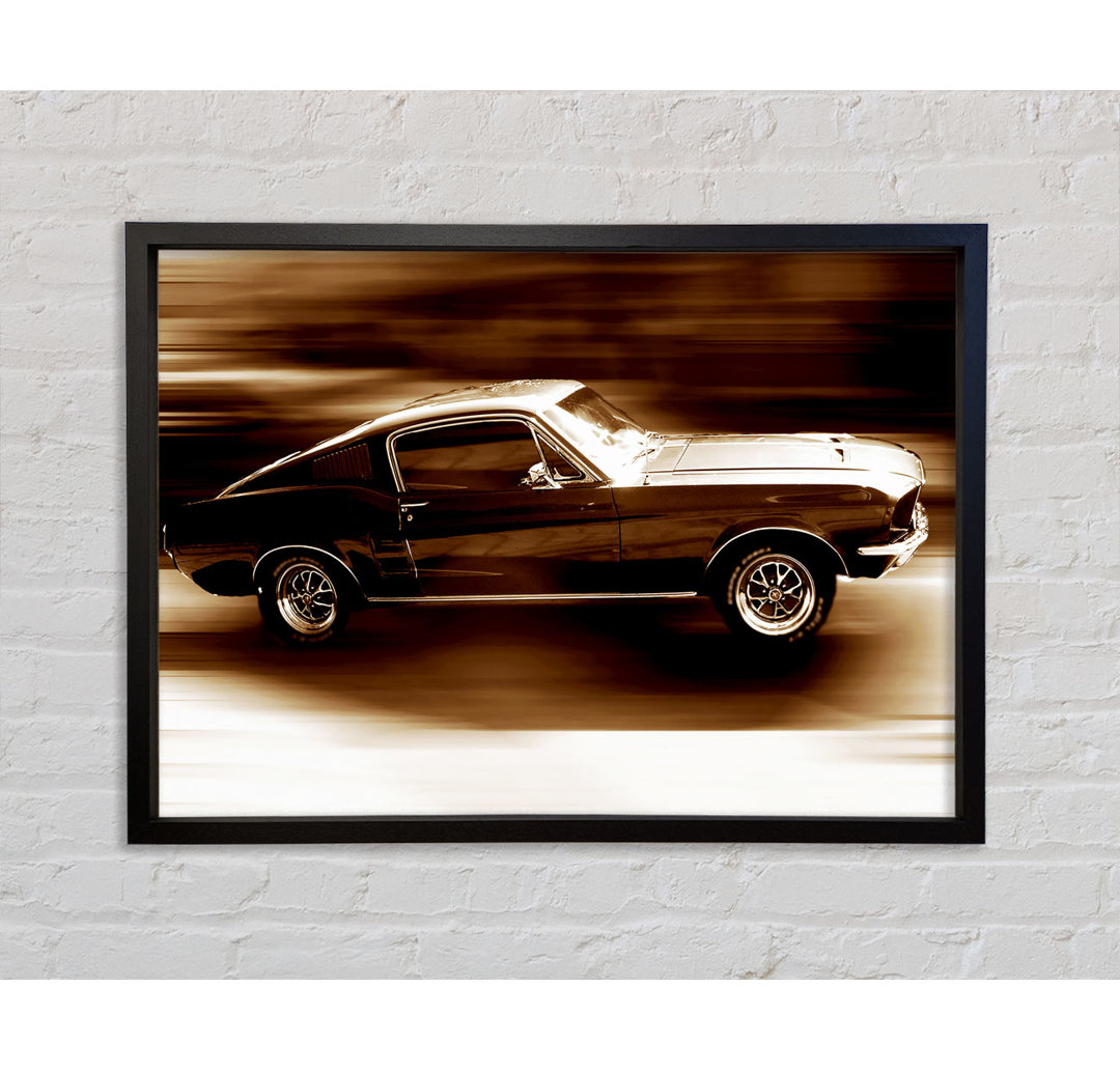 Mustang On The Move - Einzelner Bilderrahmen Kunstdrucke auf Leinwand