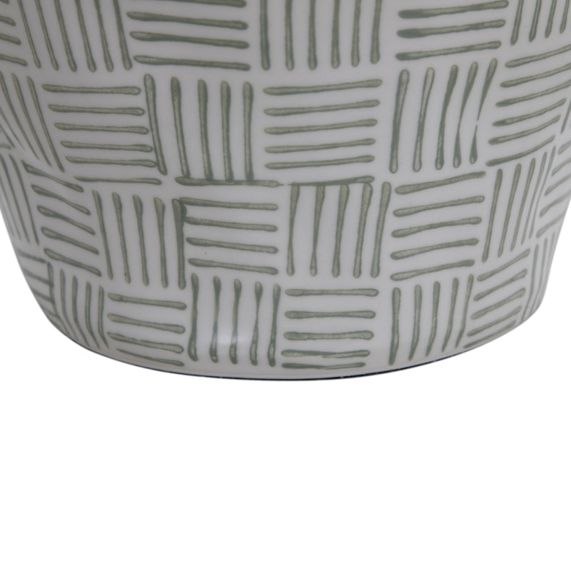Liora Table Lamp, Green Patterned Glaze
