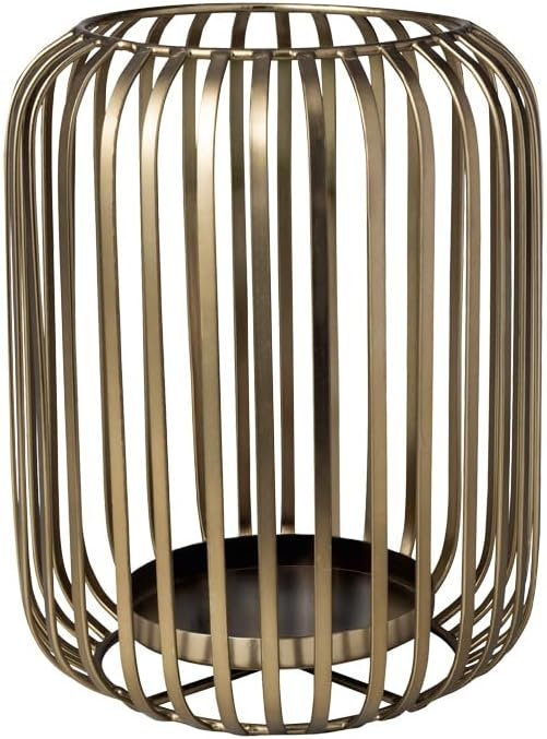 Villeroy & Boch - Lanterne de Noël chic dorée, décoration de Noël moderne, 9" H x 7" W x 7" D, Gold