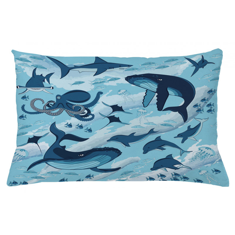 Housse de coussin lombaire intérieur/extérieur shark, 16 po x 26 po