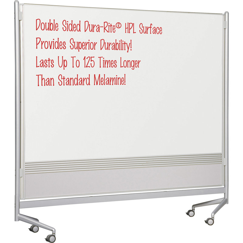 Freestanding High Pressure Laminate Reversible Large - 6' - 8' Whiteboard