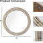 Miroir rustique en bois 23,5 pouces - Chambre, salle de bain, salon, objet de décoration d'entrée