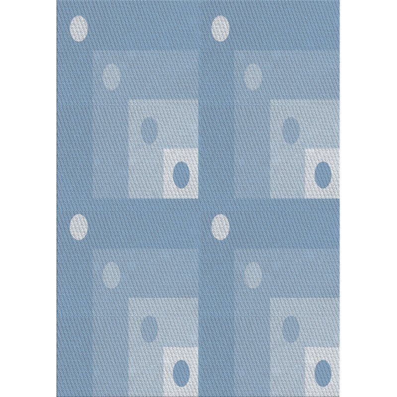 Tapis de la surface bleue en laine touffeté à la main Alldredge