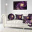 Coussin lombaire à fleur d’art digitale mauve