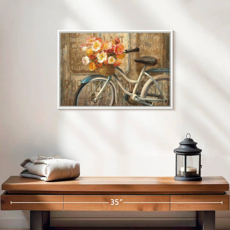 Rendez-vous au café II, Cadre flottant blanc, 19 po x 13 po