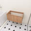 Base de meuble-lavabo mural 36 po avec portes à fermeture douce, imitation chêne